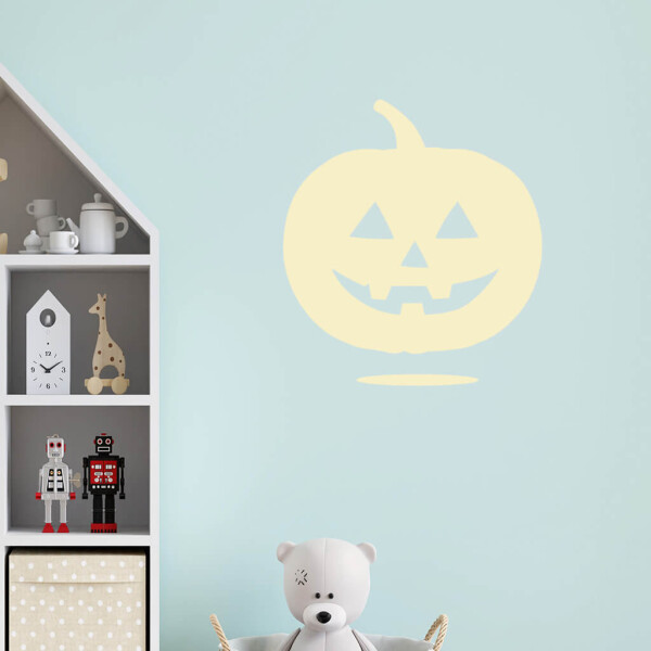 Veselá Stena Samolepka Halloweenska tekvica Farba: béžová, Veľkosť: 80 x 89 cm