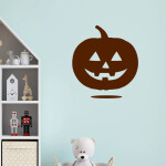 Veselá Stena Samolepka Halloweenska tekvica Farba: šedá, Veľkosť: 100 x 111 cm