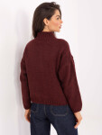 Dámske svetre MI SW WM218.02 Svetre v bordovej farbe - FPrice one size bordó