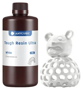 Anycubic Tough Resin Ultra biela / Živica pre 3D tlač / 1 kg / LCD/DLP / 365-405 nm (SCRWH-10-IPO-01)