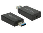 DeLock adaptér SuperSpeed USB 10 Gbps (USB 3.1 Gen 2) TypA samec gt; USB Type-C samica čierna (65689)