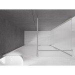 MEXEN/S - Velár sprchovací kút, posuvné dvere 150 x 85, dekor, nikel kartáčovaný 871-150-085-31-97