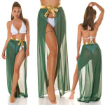 Sexy Koucla transparent Maxiskirt Cover-Up Einheitsgroesse