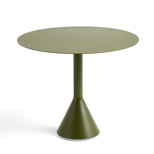 HAY Venkovní stůl Palissade Cone Olive Ø 90 cm
