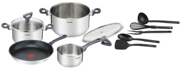 TEFAL Daily Cook G713SB74 11ks / sada hrncov + kuchynské náčinie / 3x hrniec / 1x panvica / 2x pokrievka / 5x kuchynské náčinie (G713SB74)