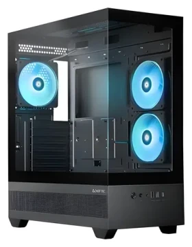 Chieftec VISTA GT-01B-OP čierna / Midi PC skriňa / ATX / 2x tvrdené sklo / 3x 120mm A-RGB / USB-C / Bez zdroja (GT-01B-OP)
