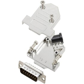 TRU COMPONENTS TCD45NT15MDBPK 7708608 sada D-SUB kolíkové lišty 45 ° Pólov: 15 spájkovaný 1 ks; 7708608