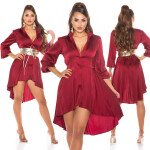 Sexy KouCla High-Low Silk-Look Dress