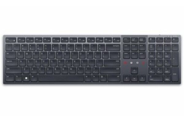 DELL KB900 CZ/SK čierno-šedá / Bezdrôtová klávesnica / CZamp;SK / QWERTZ / USB / Bluetooth (580-BBDG)