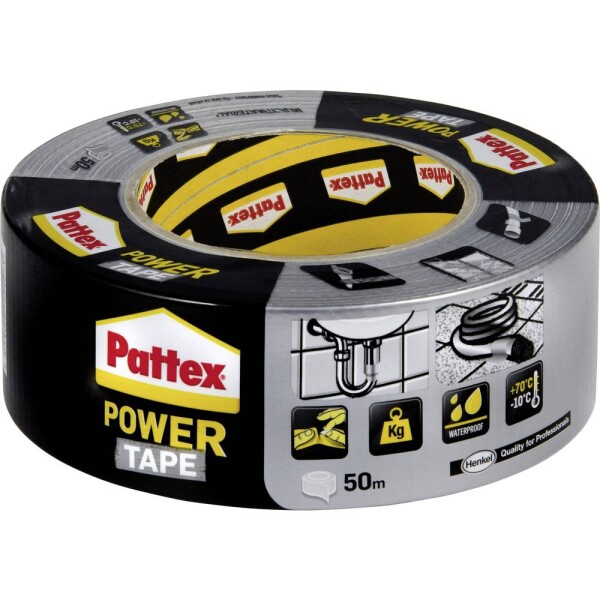 Pattex PT5SW páska so skleným vláknom Pattex Power Tape strieborná (d x š) 50 m x 50 mm 1 ks; PT5SW