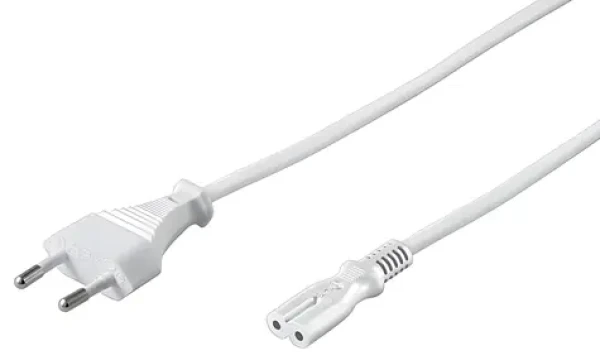 MicroConnect Power Cord EU C - C7 1m biela / Napájací kábel / 250 V / 2,5 A (PE030710W)