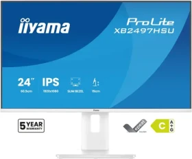 23.8" IIYAMA ProLite XB2497HSU-W1 biela / LED / IPS / 1920 x 1080 / 16:9 / 4 ms / 1500:1 / 350cd-m2 / VESA (XB2497HSU-W1)