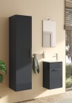 Kúpeľňová skrinka vysoká VitrA Mia 35x35x145 cm antracit lesk MIAV35A MIAV35A
