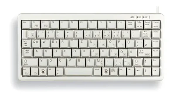 Cherry G84-4100 šedá / kompaktná klávesnica / drôtová / USB / UK layout (G84-4100LCAGB-0)