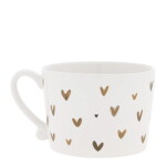 Bastion Collections Keramický hrnek Hearts in Brown 240 ml