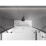 MEXEN/S - Velar Duo Dvojkrídlová posuvná vaňová zástena 200 x 150, transparent, šedá kartáčovaná 896-200-000-02-66