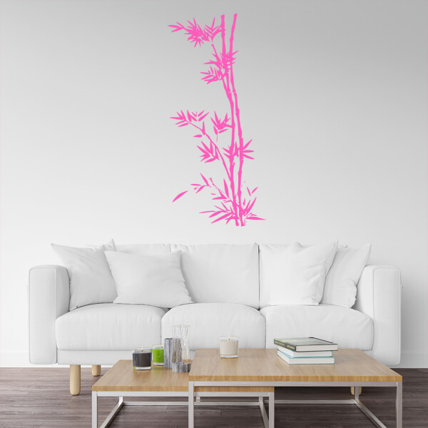 Veselá Stena Samolepka Bambus Farba: ružová, Veľkosť: 45 x 97 cm