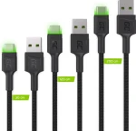 Green Cell KABGCSET01 čierna / Kábel USB-A - USB-C / 2 m (KABGCSET01)