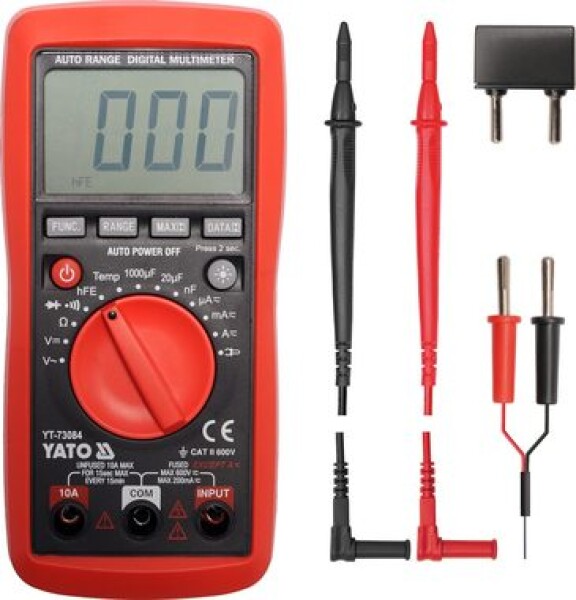 YATO YT-73084 Digitálny multimeter / LCD displej / napájanie 9V batéria (YT-73084)