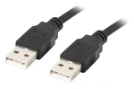 Lanberg USB-A (M) - USB-A (M) čierna / Kábel USB 2.0 / 1,8 m / 480 Mbit/s (CA-USBA-20CU-0018-BK)