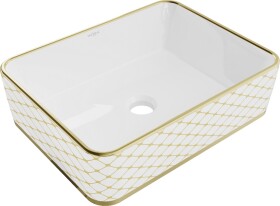 MEXEN - Catia umývadlo na dosku 48 x 37, biela/zlatá vzor 21314809