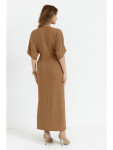 Maxi šaty K163 béžové - Makover L