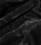 Čierna dámska bunda s kožušinovou podšívkou (B8116-1) odstíny černé 50