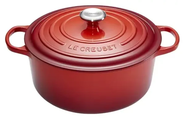 Le Creuset Signature čerešňová červená / Hrniec s pokrievkou / okrúhly / 26 cm (21177260602430)