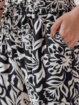 Dámske nohavice zo širokej tkaniny TROPICAL SUN black FashionStreet UY2634 XXL