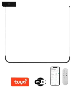 Immax NEO LITE PATTINI SMART čierna / Závesné svietidlo / 120 cm / 26 W / Wi-Fi / TUYA (07221L)