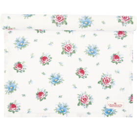 GREEN GATE Behúň na stôl Alivia White 45 × 140 cm