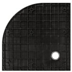 BESCO - Štvrťkruhová sprchová vanička VEXO - čierna VANKVEX90CTVRTB