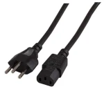 EFB Švajčiarsko 180 ° - C13 180 ° čierna / Napájací kábel / 2 m / 10 A / 250 V (EK537.2V3)