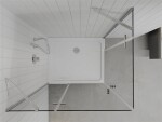 MEXEN/S - Roma Duo sprchovací kút 80x70, transparent, chróm + vanička so sifónom 854-080-070-01-02-4010