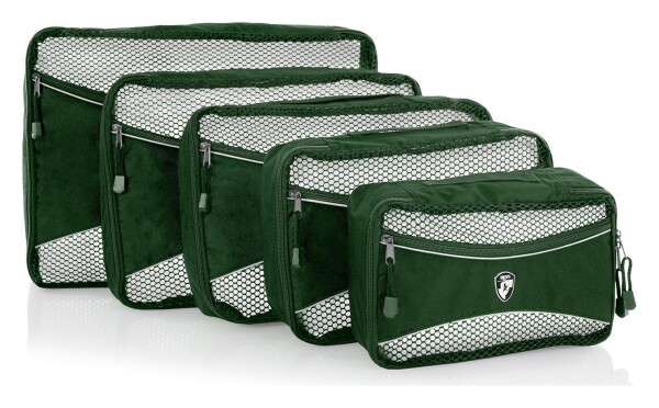 Cestovne organizery Heys Eco Packing Cube 5pc Set II Green