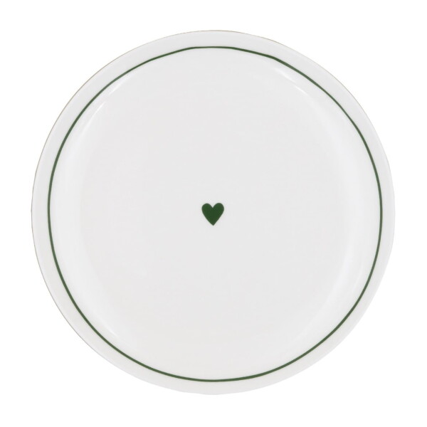 Eulenschnitt Porcelánový tanier Heart Ø 25,4 cm – green