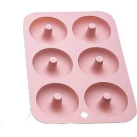 Silikónová forma na donuty 26 × 18 cm, Ø 7 cm, svetloružová - Cakesicq - Cakesicq