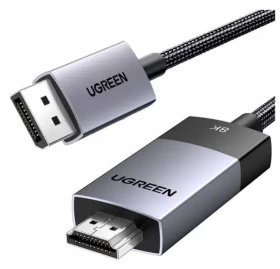 Ugreen DP115 DisplayPort to HDMI kábel 1m čierna / 8k 60Hz (6957303883950)