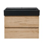 Kúpeľňová skrinka 2 zásuvková s umývadlom SAT B-Way 79x50x45 cm dub mat BWAY280OAKU2BB BWAY280OAKU2BB