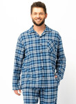 Pánske pyžamo Key MNS 492 B25 dĺžka/r M-2XL so zipsom džínovina XL