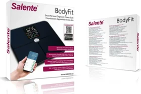 Salente BodyFit čierna / Múdra osobná váha / Bluetooth / do 180 kg / telesná analýza (BODYFIT-BK)