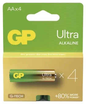 GP Ultra AA / Alkalická batéria / LR6 / 4 ks (1013224100)