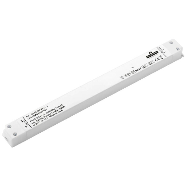 Dehner Elektronik SL 100-24VF-1 napájací zdroj pre LED, LED driver konštantné napätie 100 W 4.17 A 24 V/DC ochrana proti prepätiu, prepätia, schválenie nábytku; SL 100-24VF-1