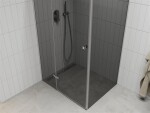 MEXEN/S - ROMA sprchovací kút 100x80, grafit, chróm 854-100-080-01-40