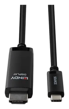 Lindy USB-C na HDMI 8K60 čierna / Kábel / 2 m / 144 Hz (43434)
