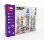 Mamido Mamido Farebná magnetická stavebnica guľôčková dráha so špirálou 156 dielikov