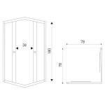 KERRA - Sprchovací kút Biely Pixel SQ 80 (bez vaničky) 5907548118325