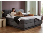 Posteľ boxspring Portage 160x200 cm, antracitová látka%