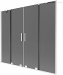 MEXEN/S - Velar Duo dvojkrídlová posuvná vaňová zástena 170 x 150, grafit, biela 896-170-000-42-20