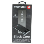 SWISSTEN Black Core max 30000 mAh čierna / Power Bank / 12V / 2A / PD amp; QC / micro-USB amp; USB-C (22013929)